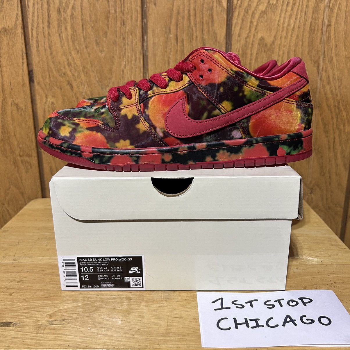 Designer × Nike Nike SB Dunk Low x Wizard of Oz FZ1291-600 Size 10.5 NEW Size US 10.5 / EU 43-44 - 8 Thumbnail
