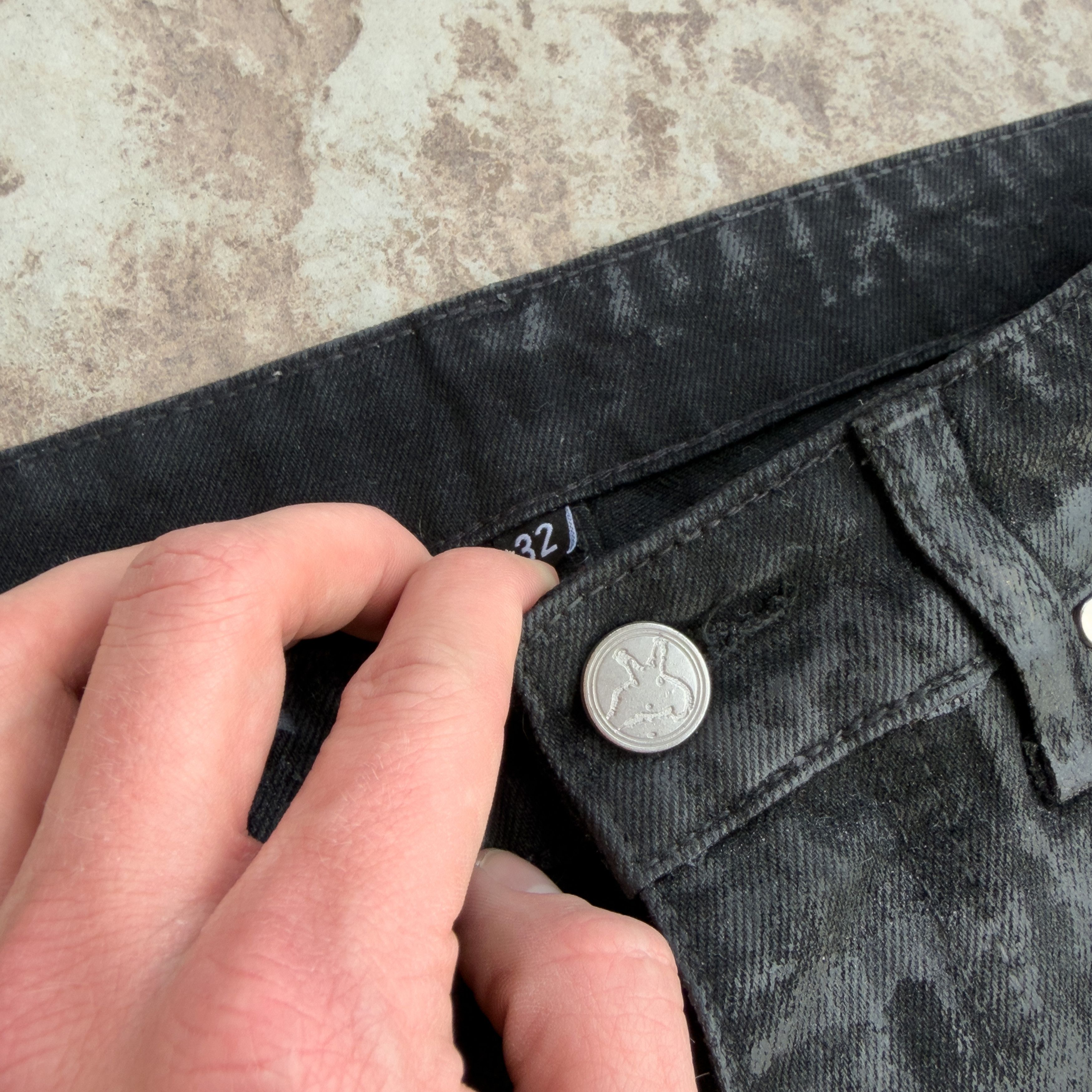 Basketcase Gallery Zombie Wax-Treated Denim Size 32