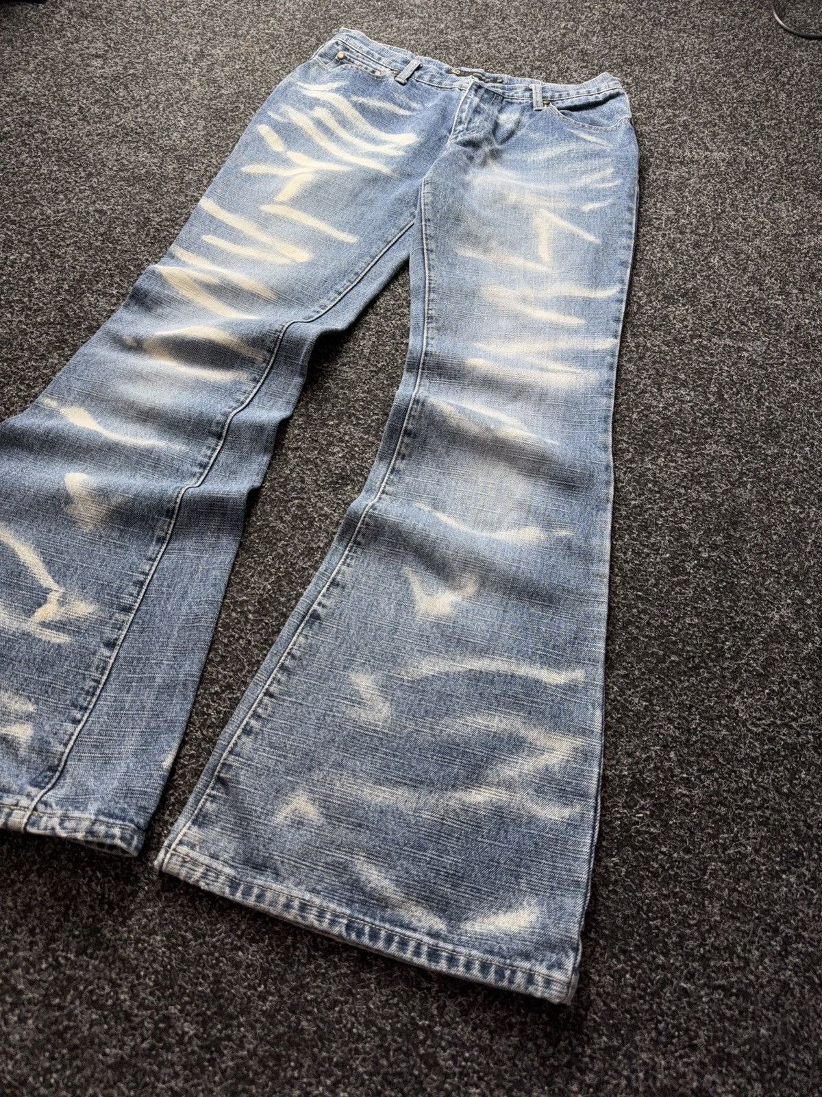 Japanese Brand Y2K Chilli Pepper Archive Flare Jeans Acid Wash Y2K Bootcut Size 30" / US 8 / IT 44 - 3 Thumbnail