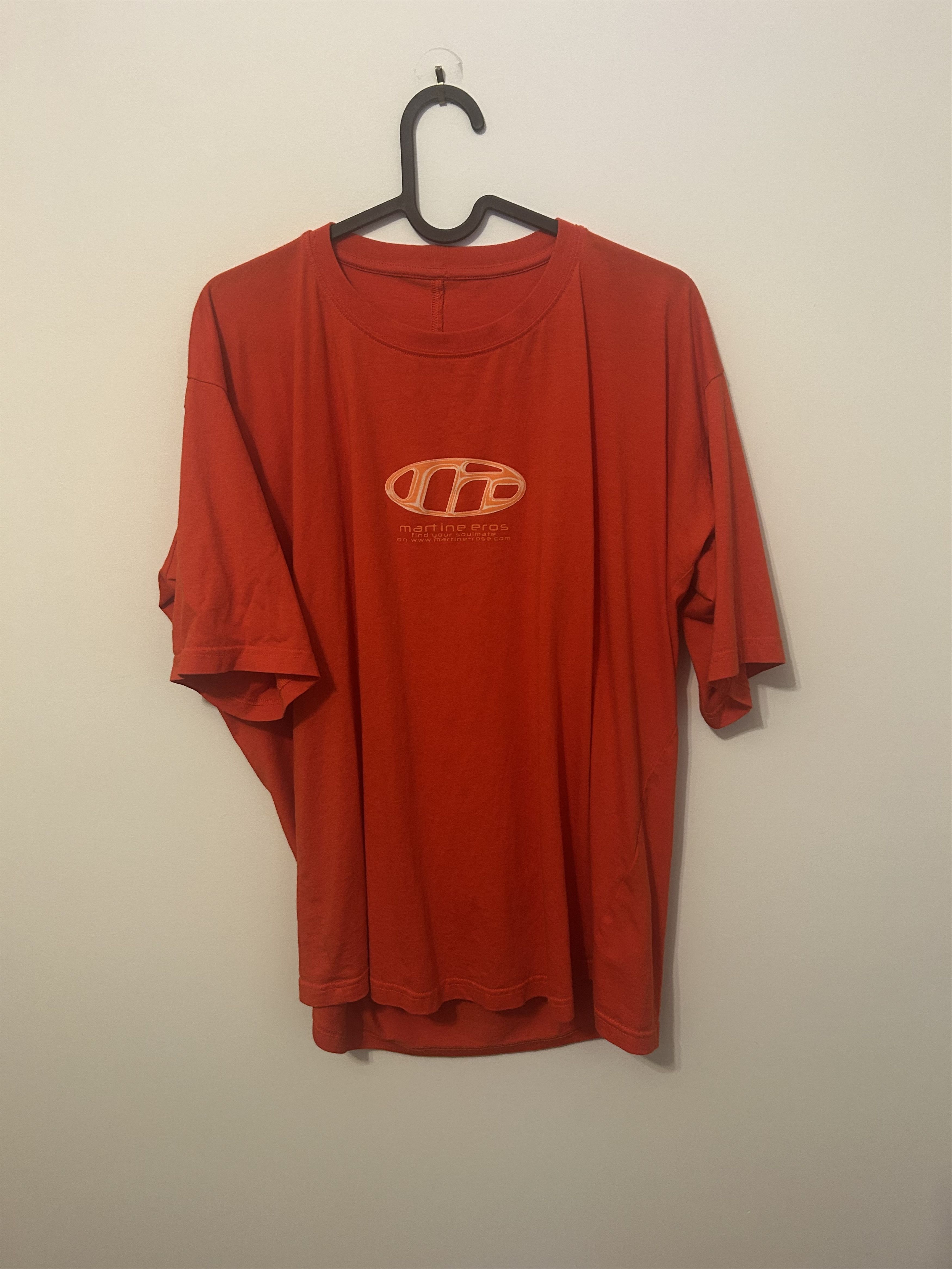 Martine Rose Martine Rose Red & Black Twist Football T-shirt