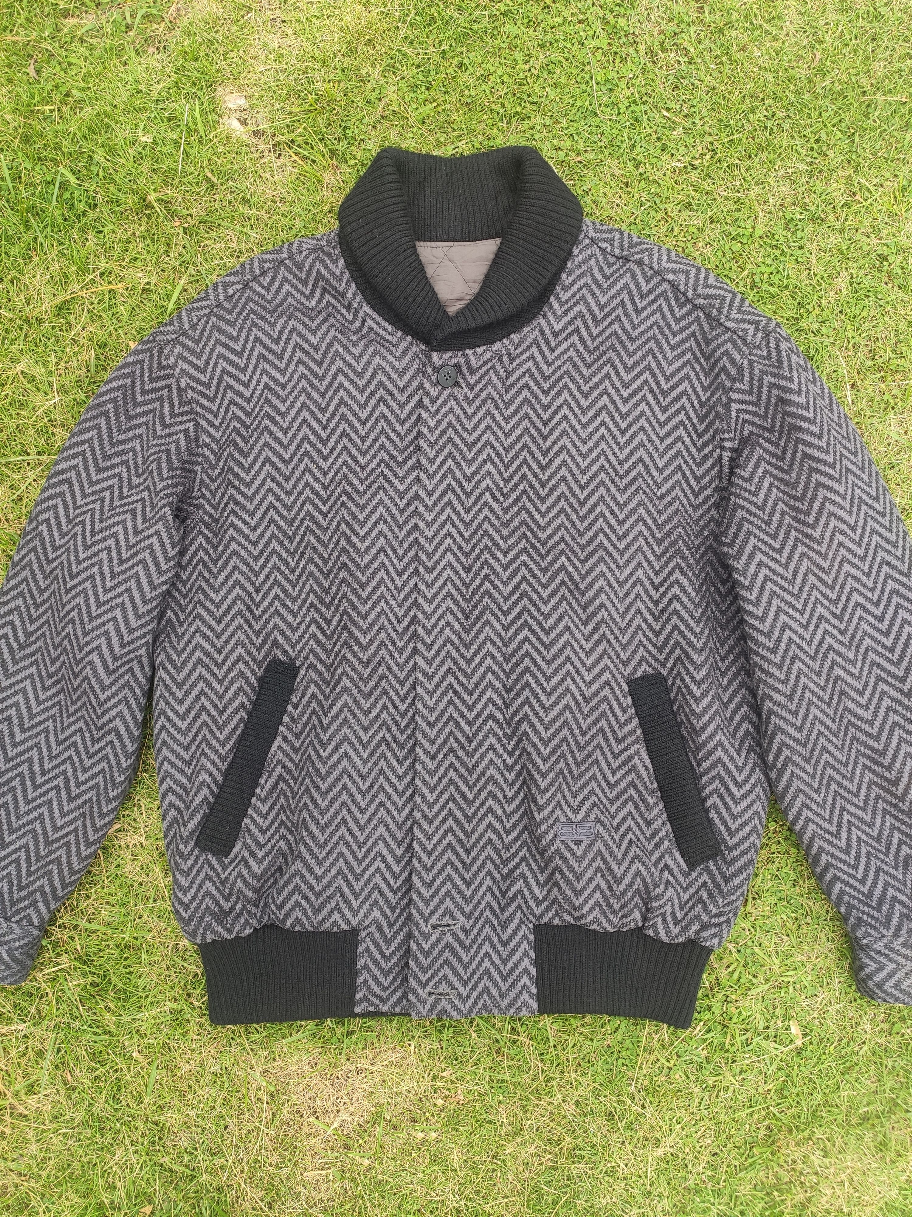 Balenciaga Vintage BALENCIAGA Knit Wool Bomber Jacket Size US L / EU 52-54 / 3 - 2 Thumbnail