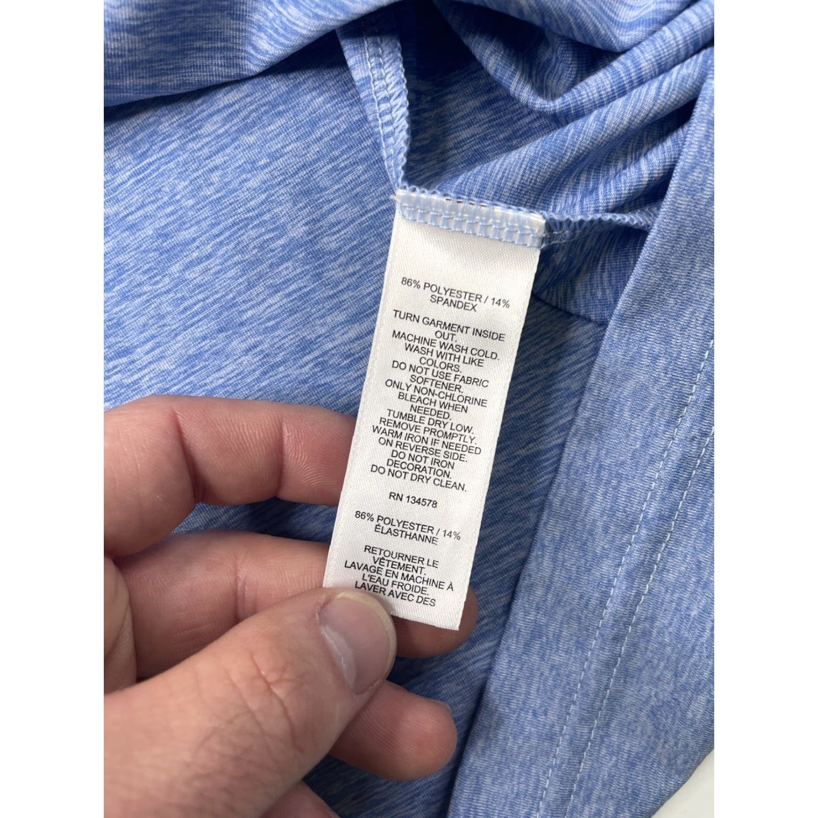 Vineyard Vines Vineyard Vines Performance Polo Mens Large Blue Striped Stretch Golf Shirt Size US L / EU 52-54 / 3 - 6 Thumbnail