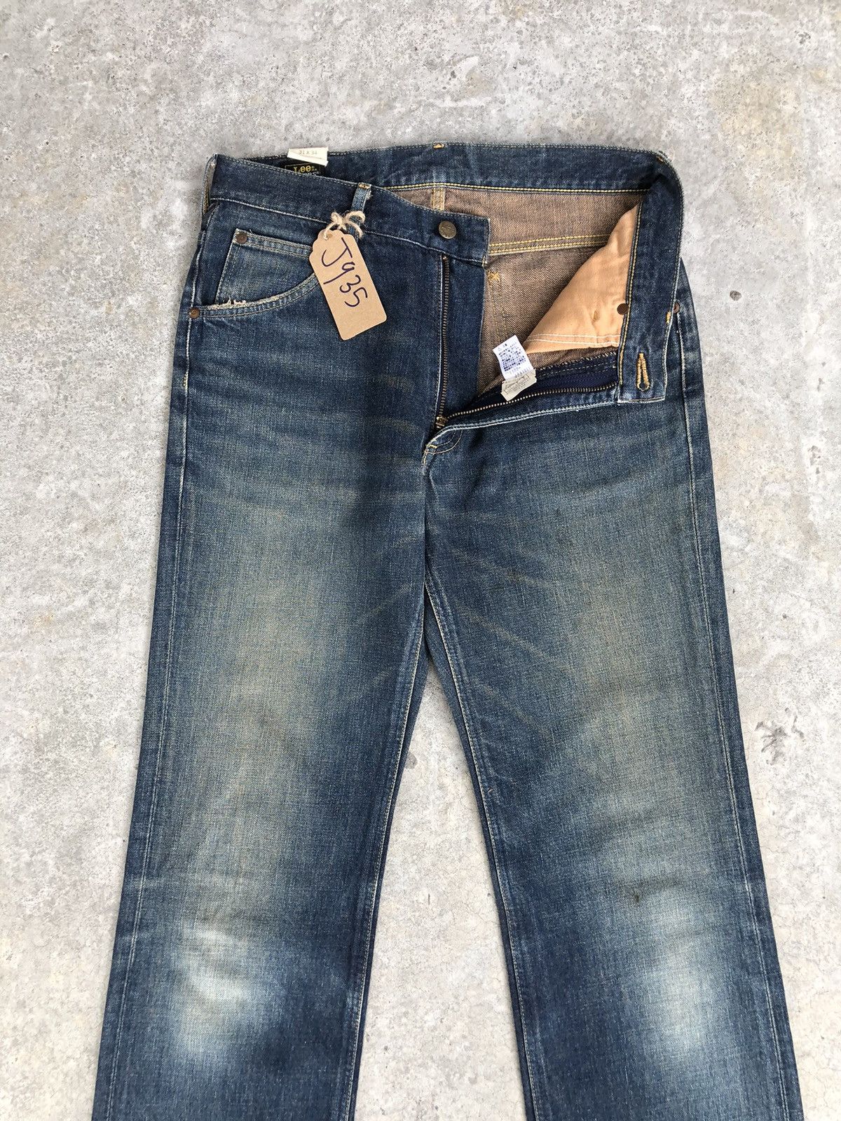If Six Was Nine Japanese Lee Flared Jeans Distressed Jeans Size US 31 - 3 Thumbnail
