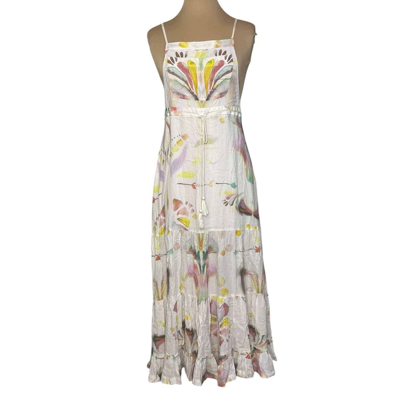 Free People FREE PEOPLE Sounds Of Spring Jumper Floral Maxi Dress Sz XS Size XS / US 0-2 / IT 36-38 - 4 Thumbnail