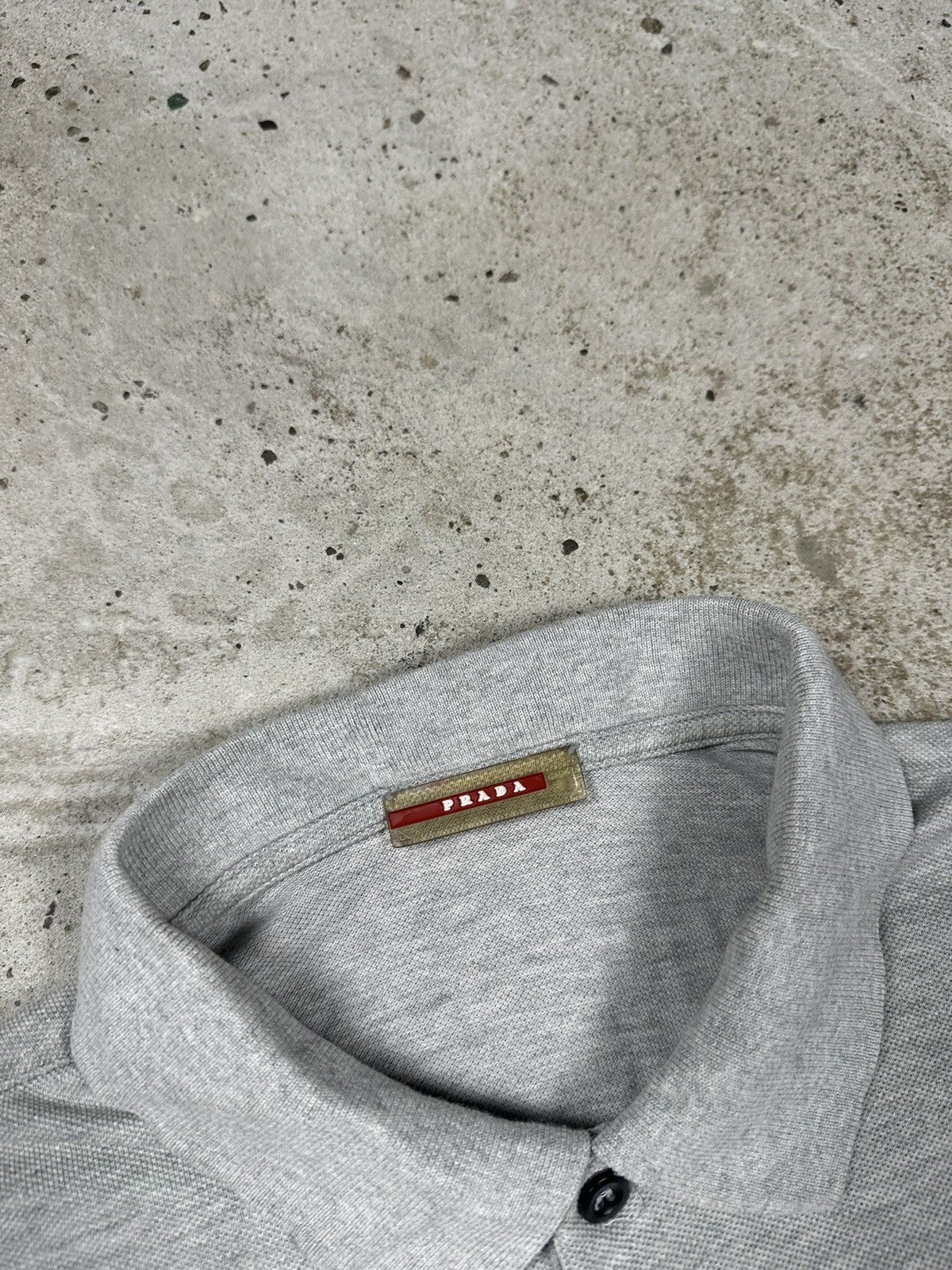 Prada Vintage Prada Grey Polo T Shirt Tab Size US XL / EU 56 / 4 - 8 Thumbnail