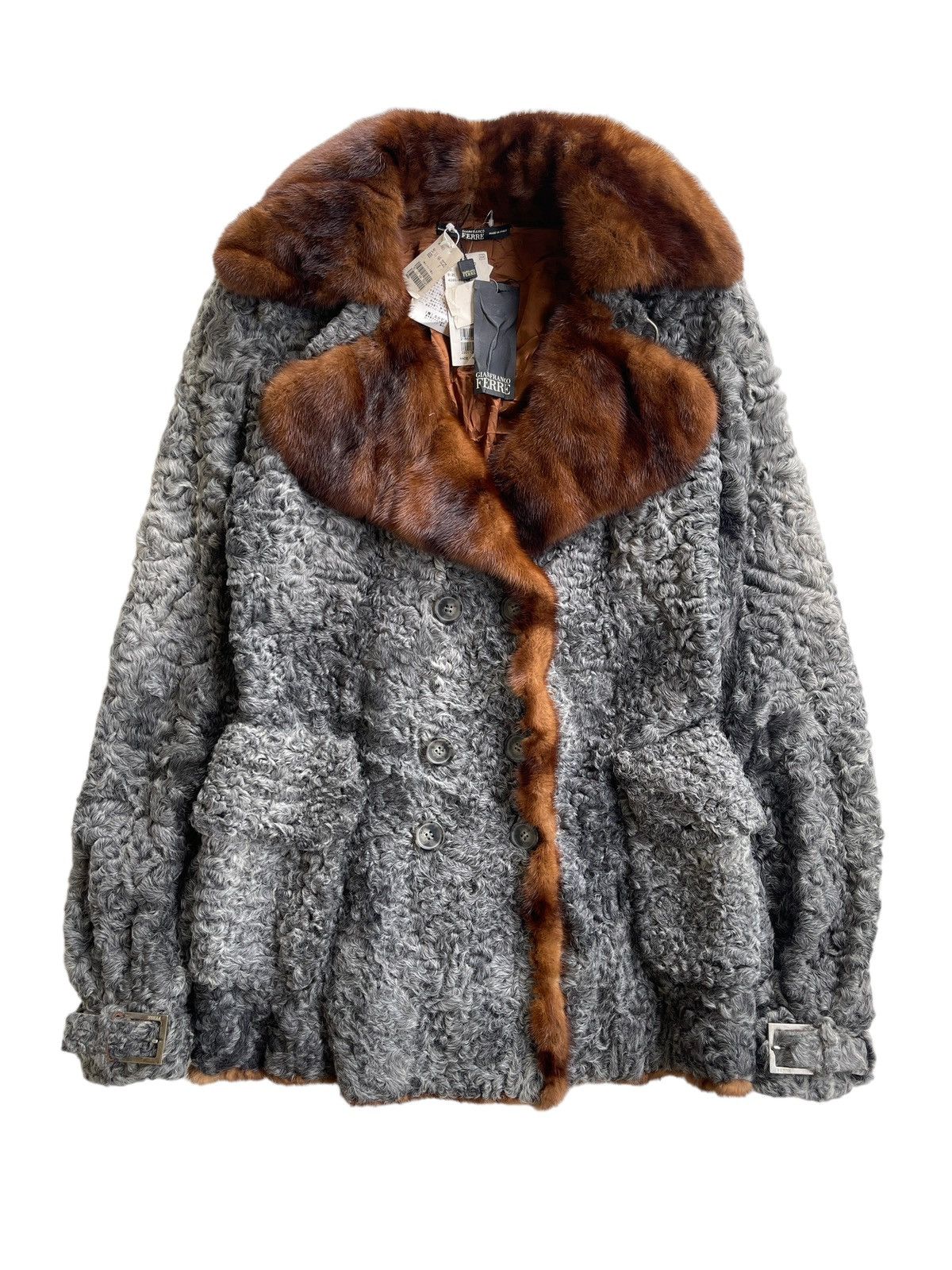 Gianfranco Ferre Luxury Curly Fur 100% Pelle Leather Size M / US 6-8 / IT 42-44 - 1 Thumbnail