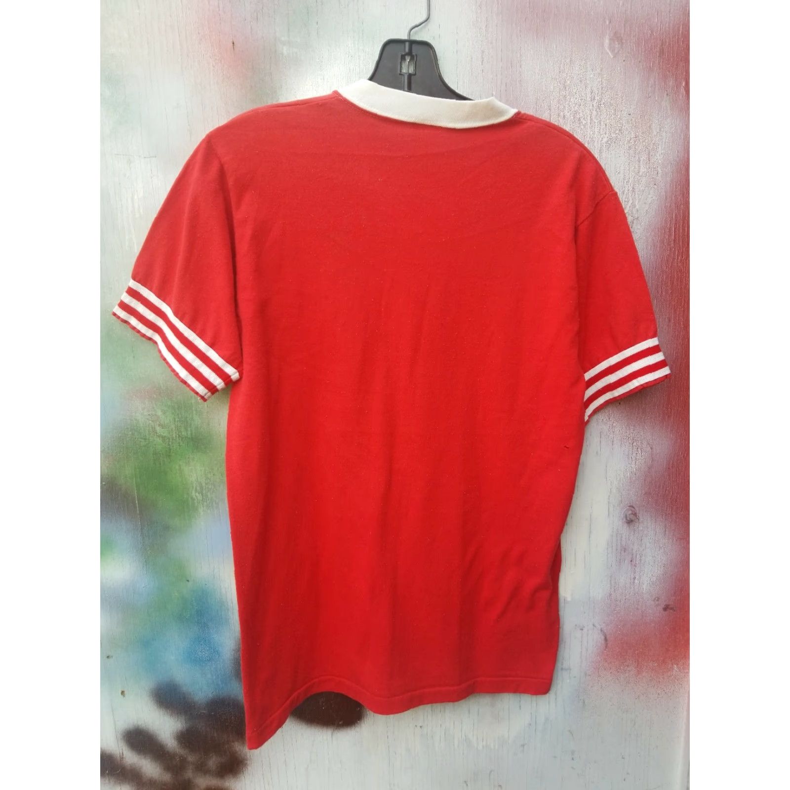 Vintage VINTAGE BSA BOYS SCOUTS AMERICA ATHLETIC RINGER Shirt M White Unisex Adult 80s Decade Short Sleeve Cotton Blend Size M Size US M / EU 48-50 / 2 - 4 Thumbnail