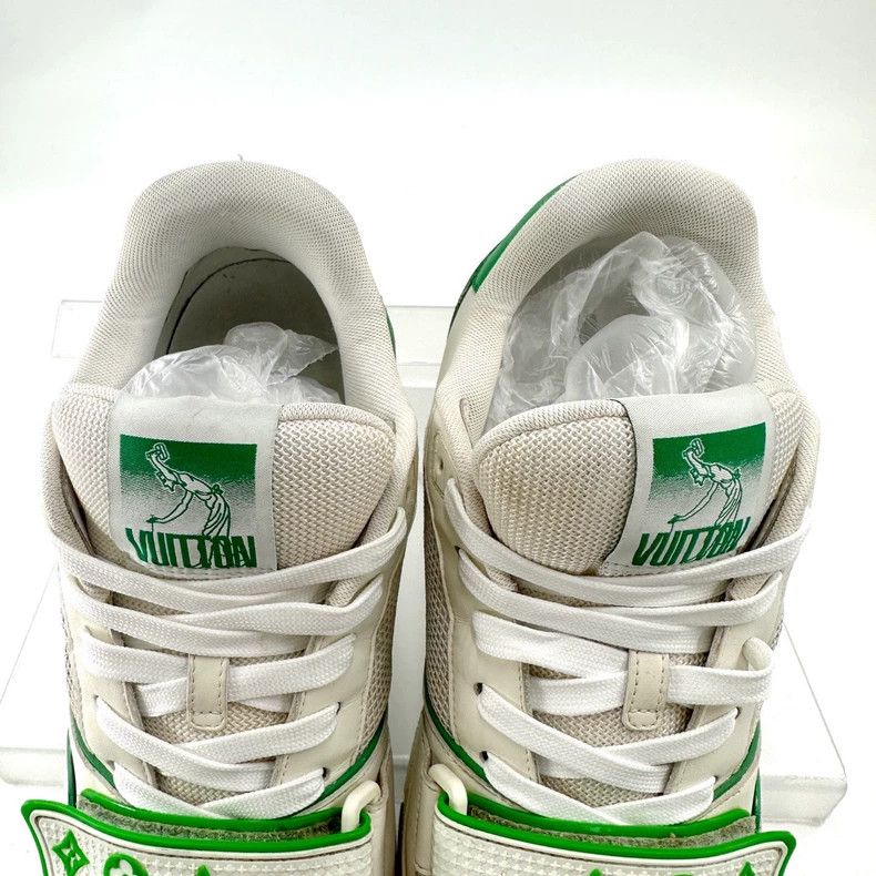 Louis Vuitton Louis Vuitton Trainer white and green velcro board shoes Size US 8.5 / EU 41-42 - 4 Thumbnail