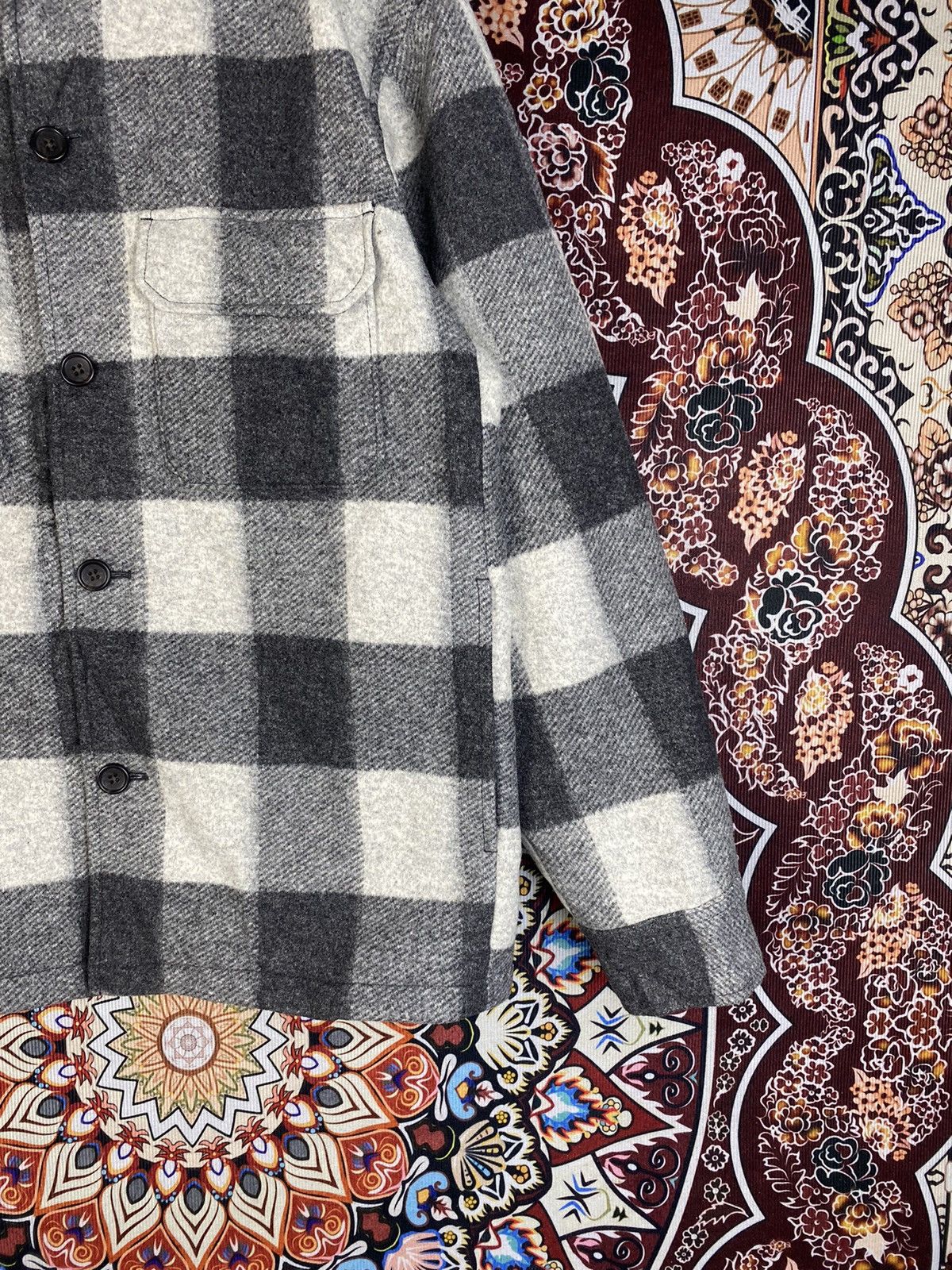 Flannel × Japanese Brand × Uniqlo Uniqlo Flannel Heavy Plaid Shirt Button Up Size US L / EU 52-54 / 3 - 3 Thumbnail