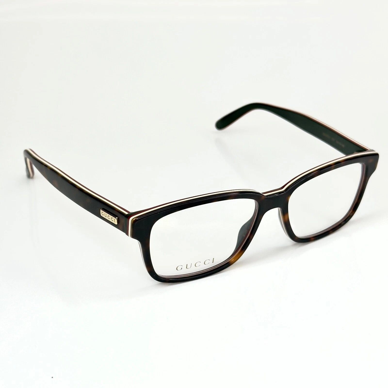 Gucci GUCCI GG0272O 0272 Havana Web Green Red Unisex Eyeglasses Size ONE SIZE - 4 Thumbnail