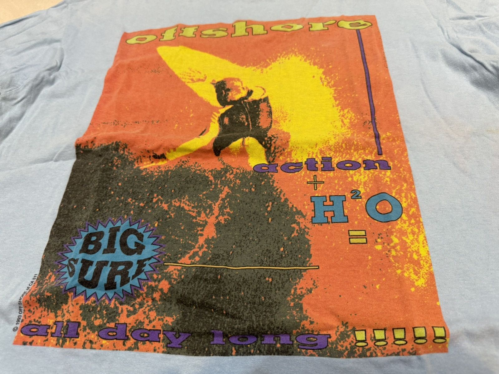 Ocean Pacific × Vintage Vintage 90s Off Shore Big Surf T-Shirt Ocean Pacific Size US XL / EU 56 / 4 - 3 Thumbnail