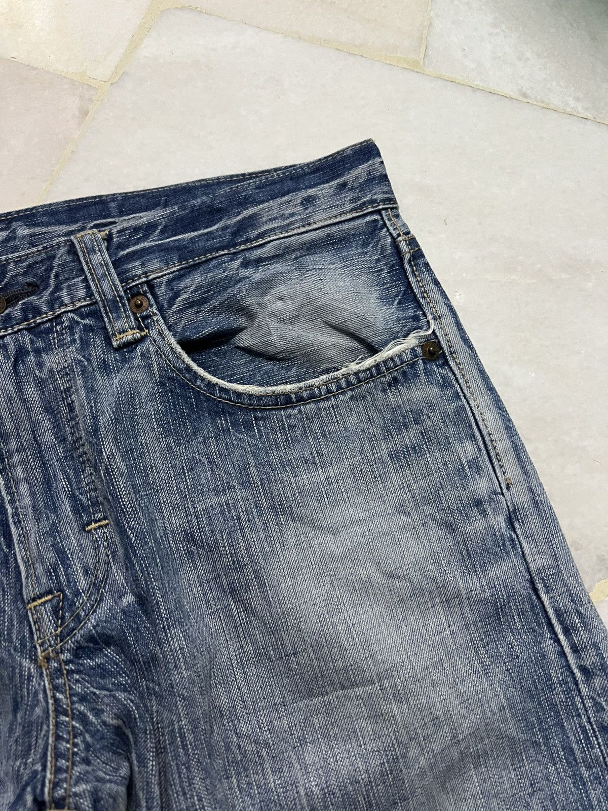 Japanese Brand 💥Rare💥Edwin 503 Honeycomb Faded Jean Very Rare Size US 34 / EU 50 - 9 Thumbnail