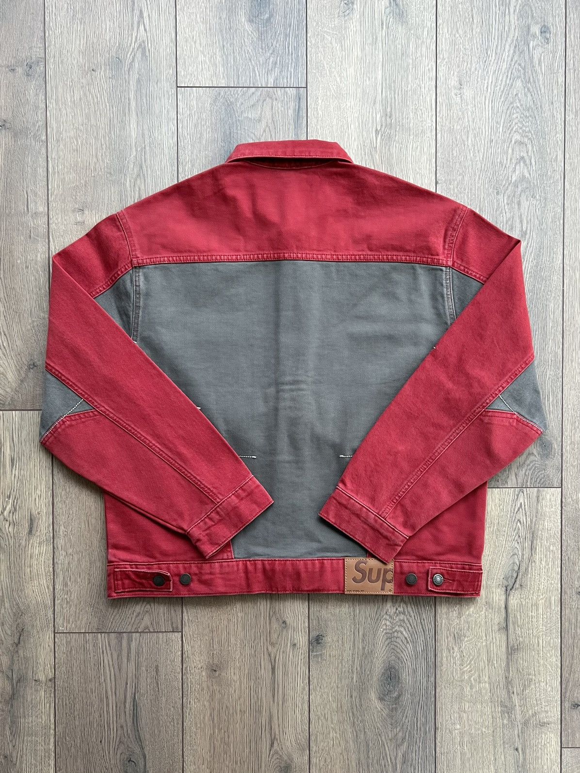 Supreme Supreme 2-Tone Paneled Denim Jacket “Red” Large Size US L / EU 52-54 / 3 - 5 Thumbnail