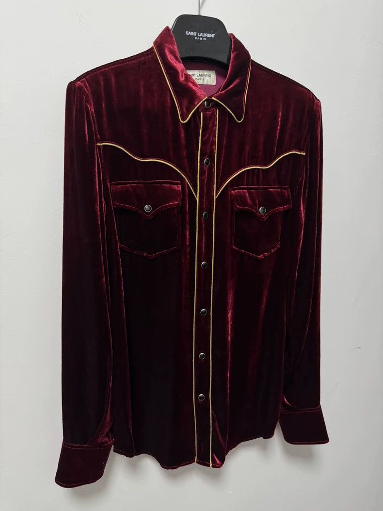 Saint Laurent Paris Saint Laurent Paris 16fw show style palace gold thread red Size US S / EU 44-46 / 1 - 3 Thumbnail