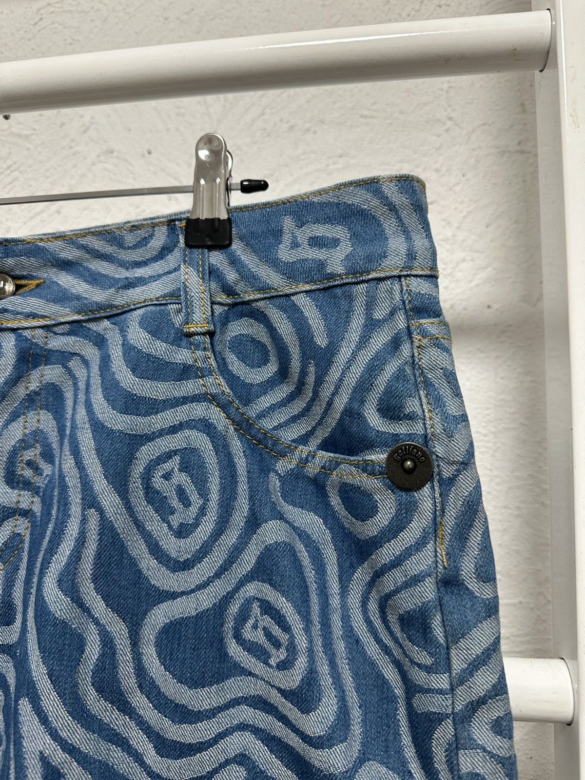 John Galliano Galliano Mini Skirt monogram Size 44 (L) Size 31" - 3 Thumbnail