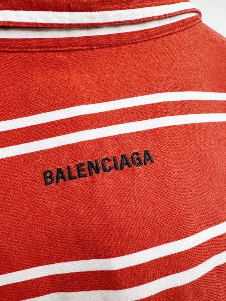 Balenciaga Balenciaga Red Striped ButtonUp Shirt-2505 Size S / US 4 / IT 40 - 6 Thumbnail