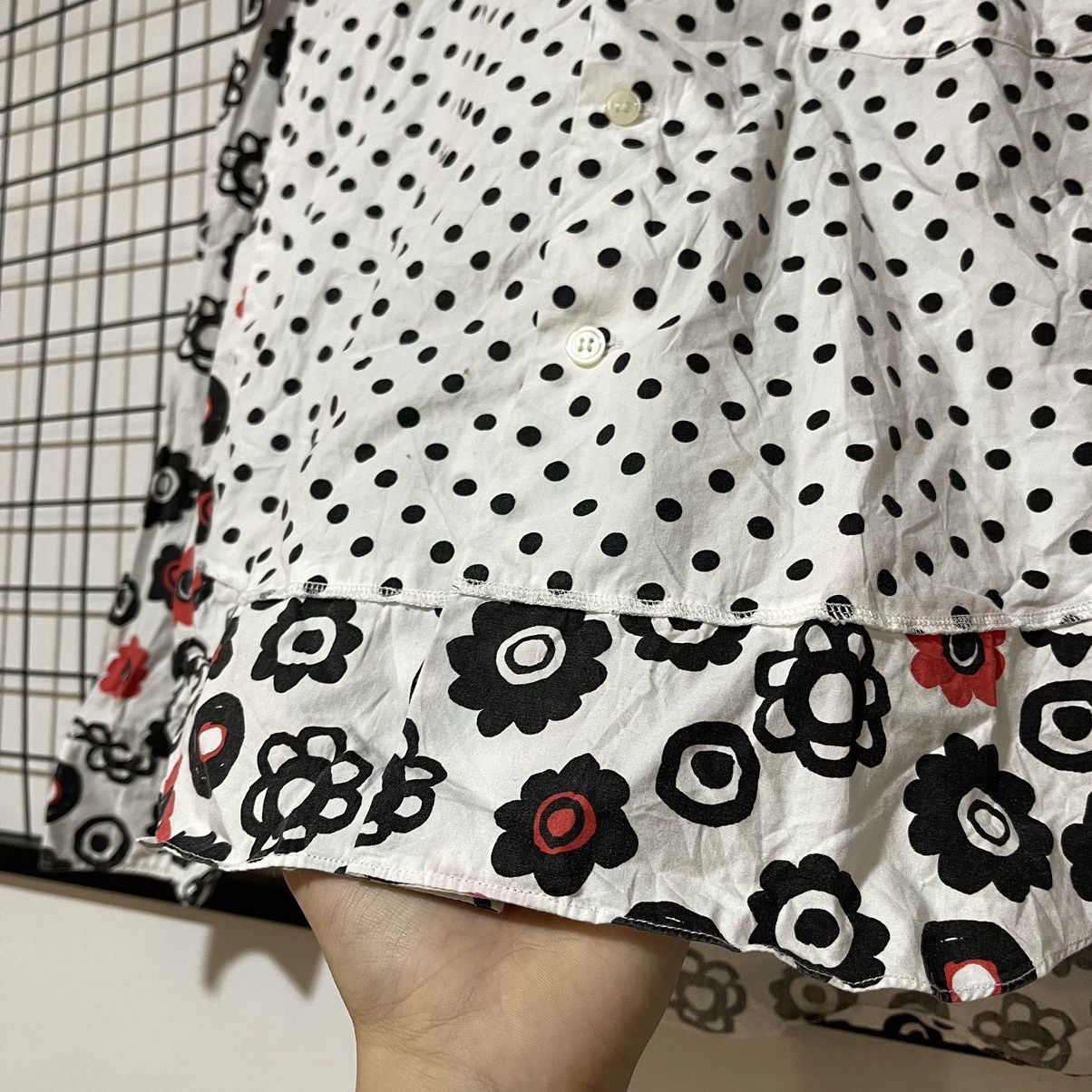 Comme des Garcons × Comme des Garcons Black COMME DES GARCONS BLACK Button-up shirt polka dot Size S / US 4 / IT 40 - 4 Thumbnail