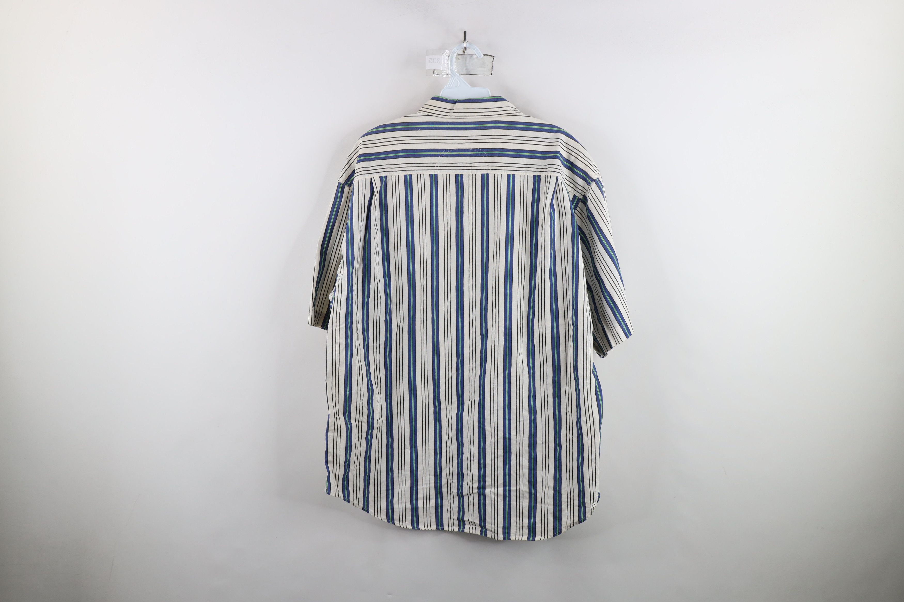 Vintage Vintage 90s Streetwear Striped Short Sleeve Button Shirt Size US S / EU 44-46 / 1 - 9 Thumbnail