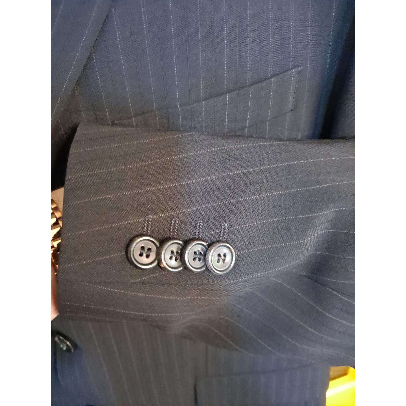 Hugo Boss Hugo Boss Black Pinstripe 2 Button Blazer Size 42S Size 42R - 3 Thumbnail