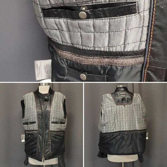 Vintage × Wilsons Leather Vintage 90s y2k RARE Black Wilsons Leather Dragon Back Racer Size US M / EU 48-50 / 2 - 4 Thumbnail