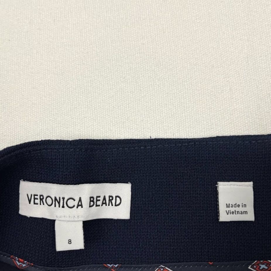 Veronica Beard Veronica Beard Pants City Seamed Stretch Career Office Navy Blue W30 L26.5 8 Cropped Straight Size 30" / US 8 / IT 44 - 2 Thumbnail