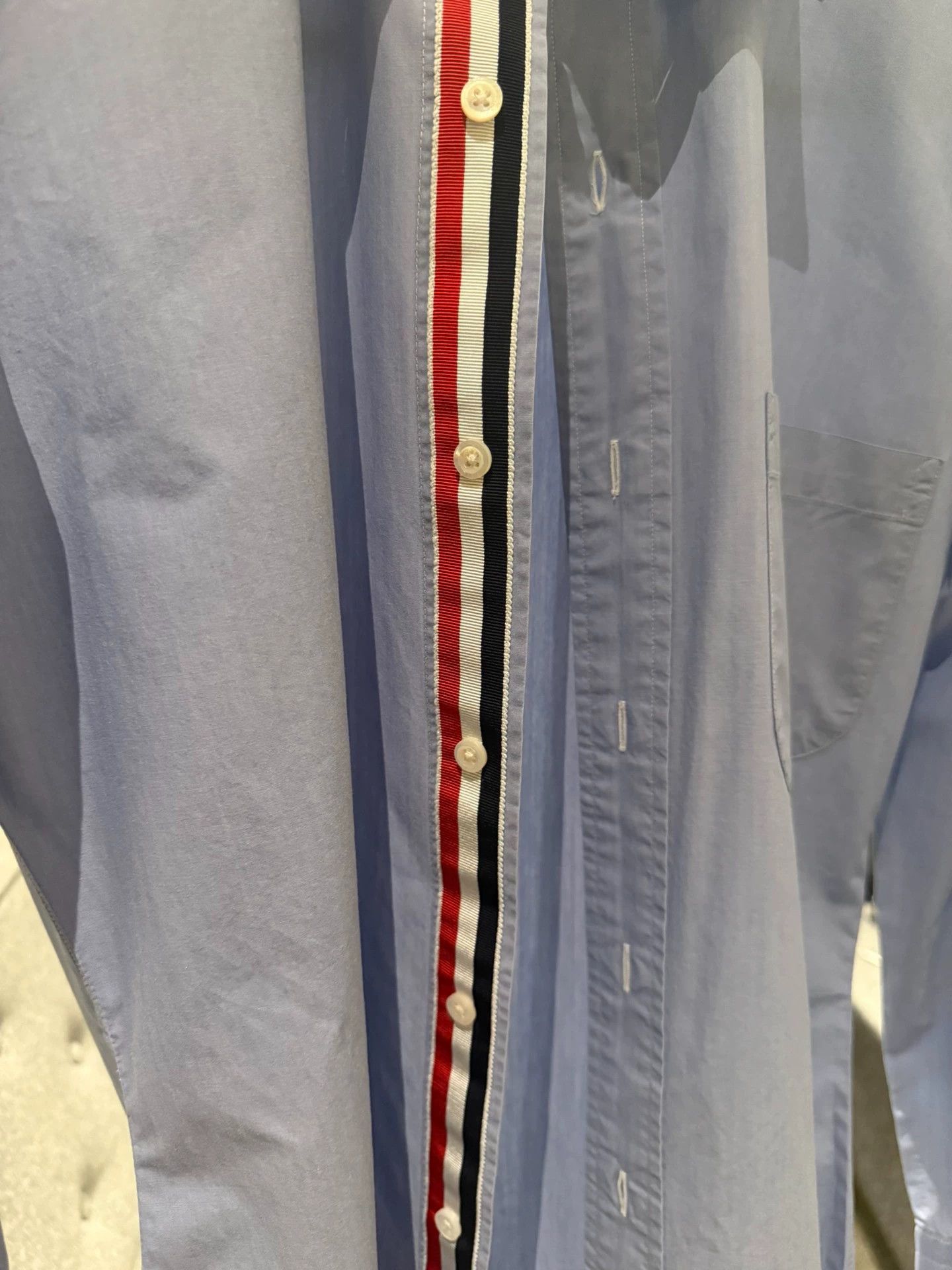 Thom Browne Thom Browne Classic Tri-Color Placket Poplin Shirt 00 Size US XXS / EU 40 - 3 Thumbnail