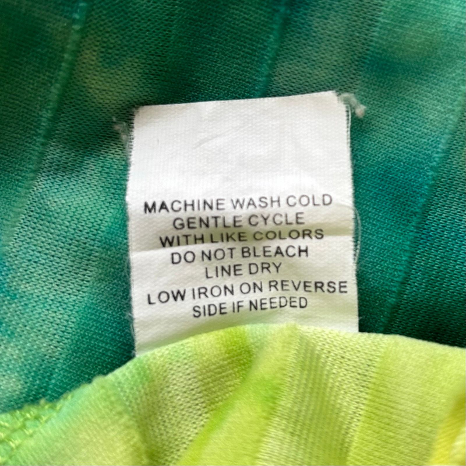 Other Elementz Tie Dye Ruffle Layer Shirt Blue Yellow Green Size L / US 10 / IT 46 - 9 Thumbnail