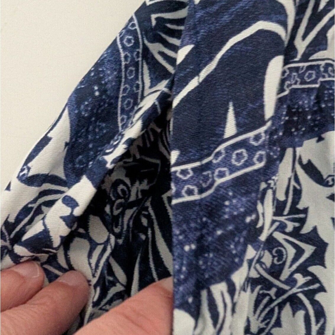 Designer La Cera Floral Patchwork Midi Dress Womens Size Large Blue Size L / US 10 / IT 46 - 3 Thumbnail