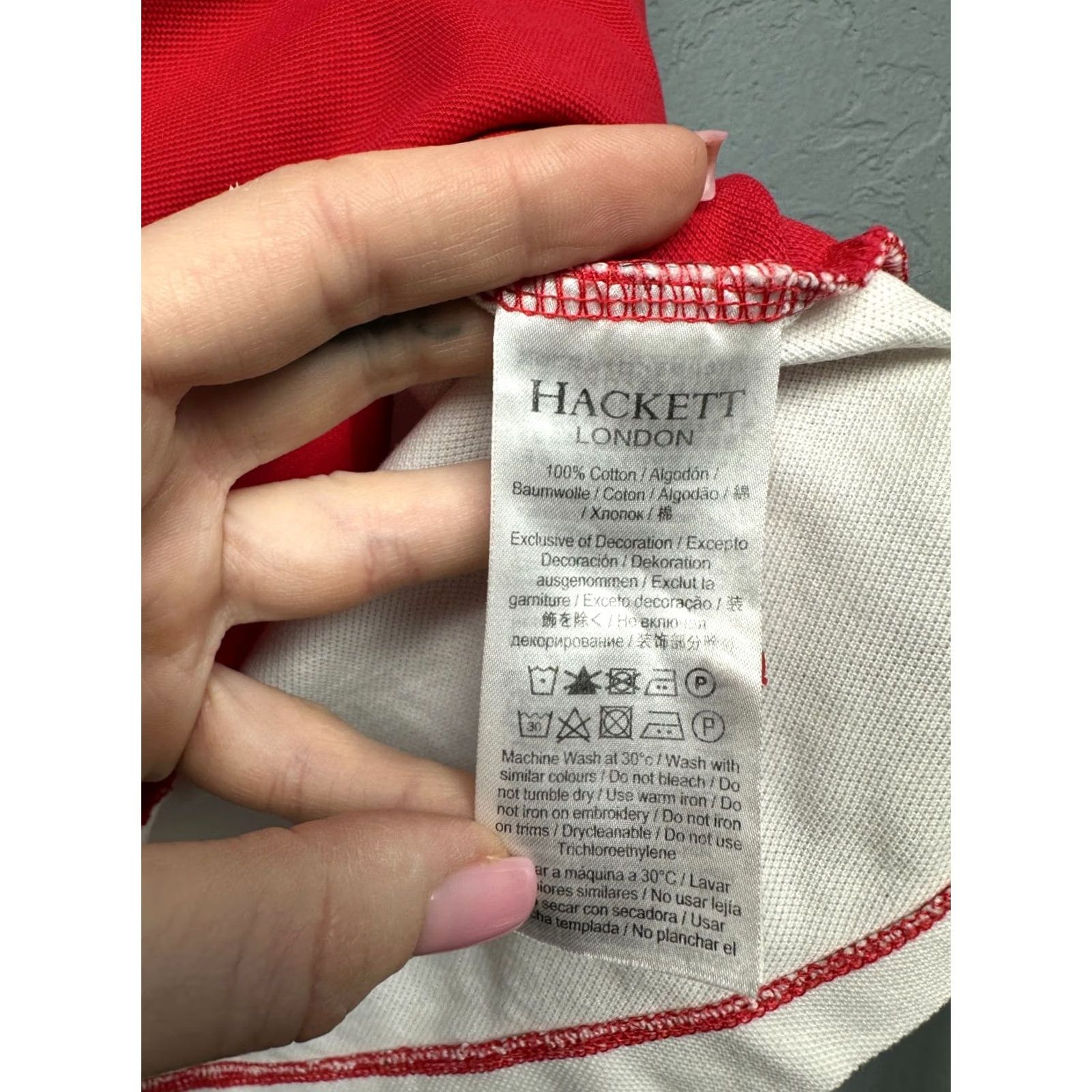 Hackett Hackett Aston Martin Polo Shirt Mens M Red Cotton Logo Short Sleeve Button Collar Shirt Size US M / EU 48-50 / 2 - 4 Thumbnail