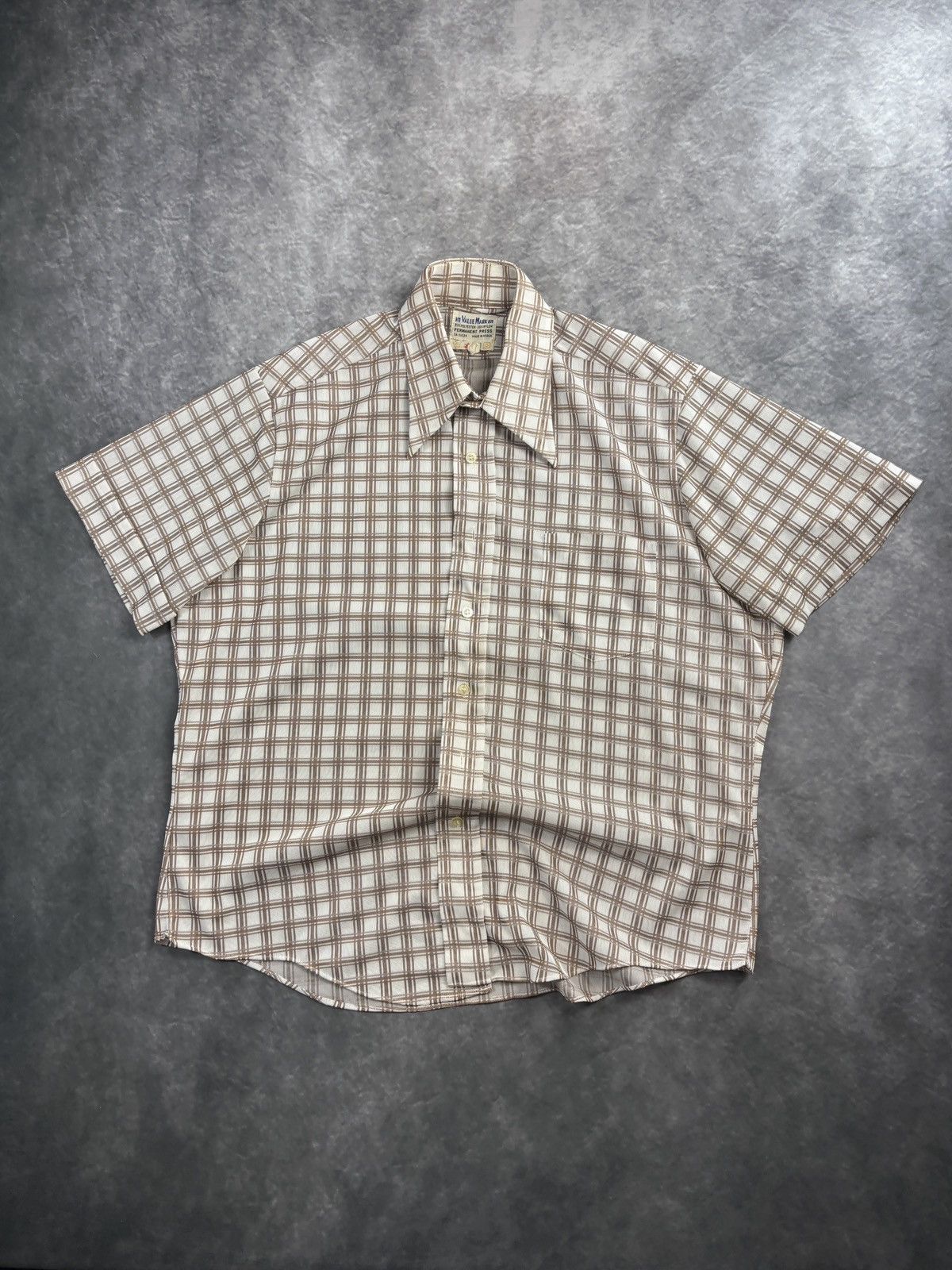 Vintage 1960s Sheer Shortsleeve Shirt True Vintage Mesh Straight Hem Size US M / EU 48-50 / 2 - 5 Thumbnail