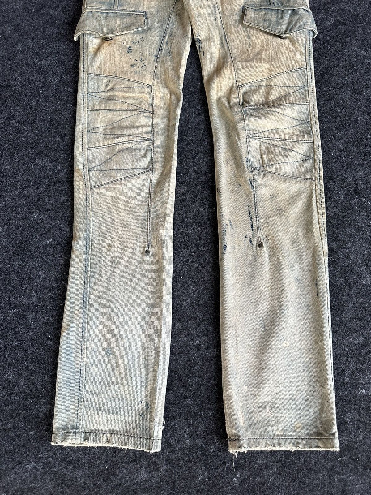 Diesel Diesel Biker Denim Dirty Mudwash Paint Design 30x34 D521 Size US 29 - 3 Thumbnail