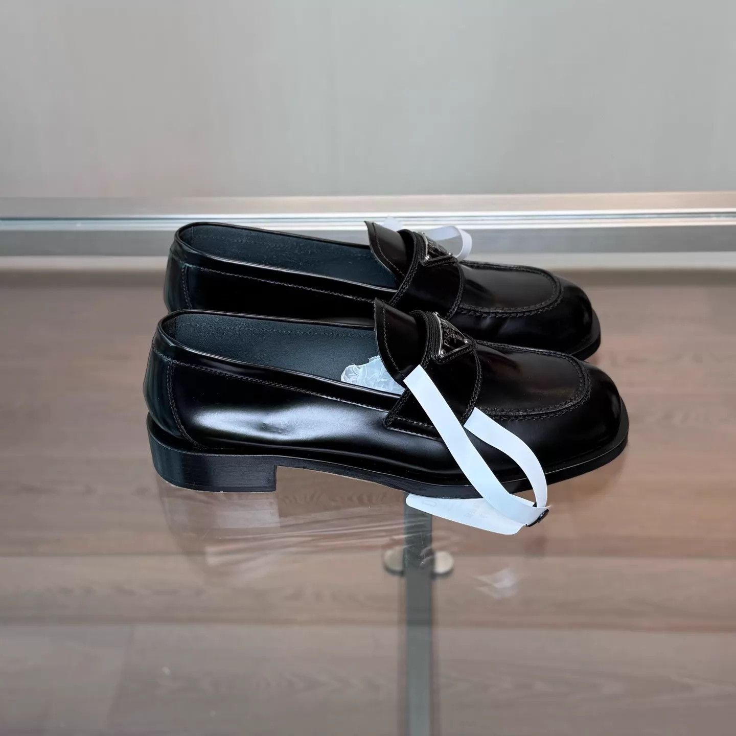 Prada Prada Triangle Logo Loafer EUR 39 Size US 8.5 / IT 38.5 - 3 Thumbnail