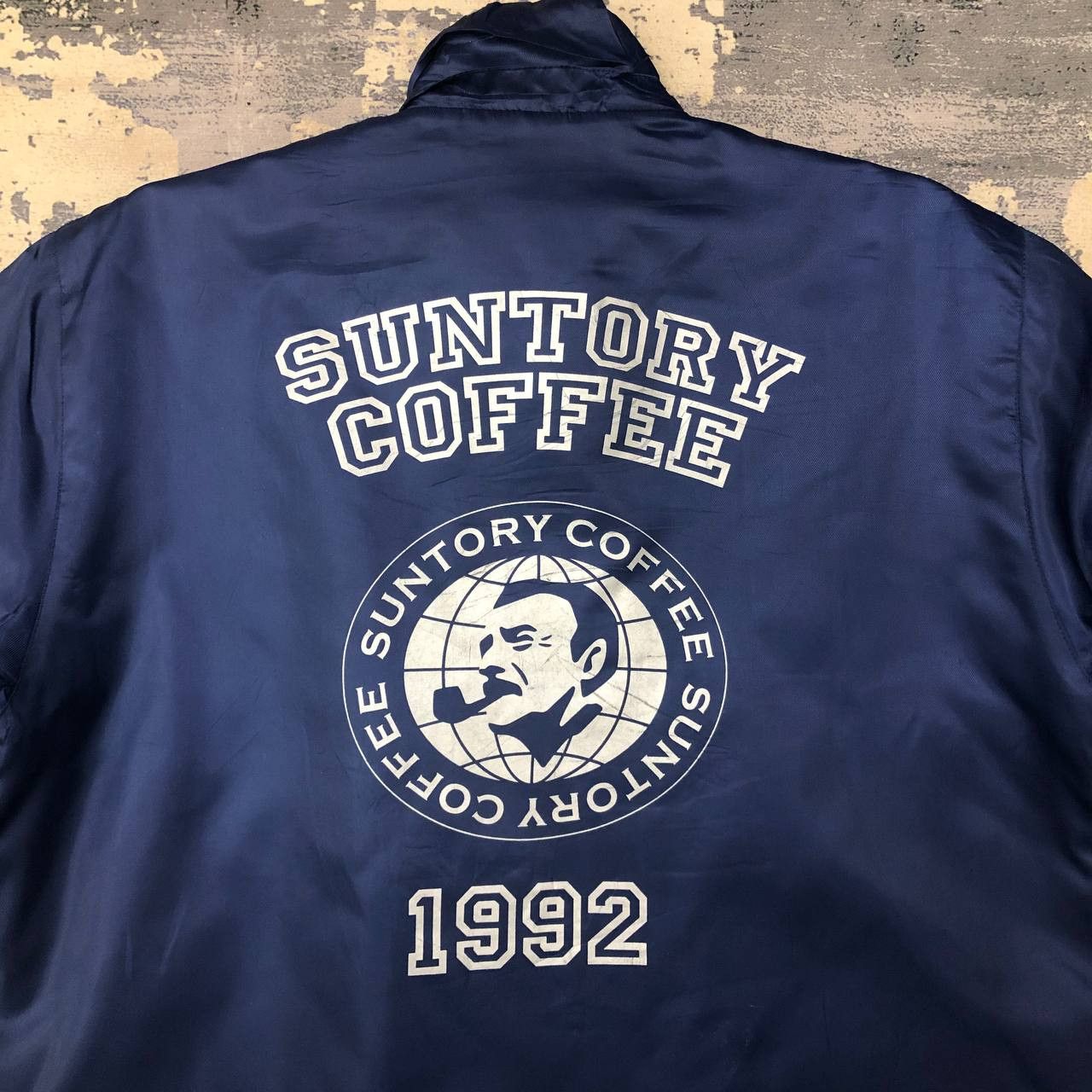 Japanese Brand Y672 SUNTORY COFFEE 1992 LONG JACKETS Size US XL / EU 56 / 4 - 6 Thumbnail