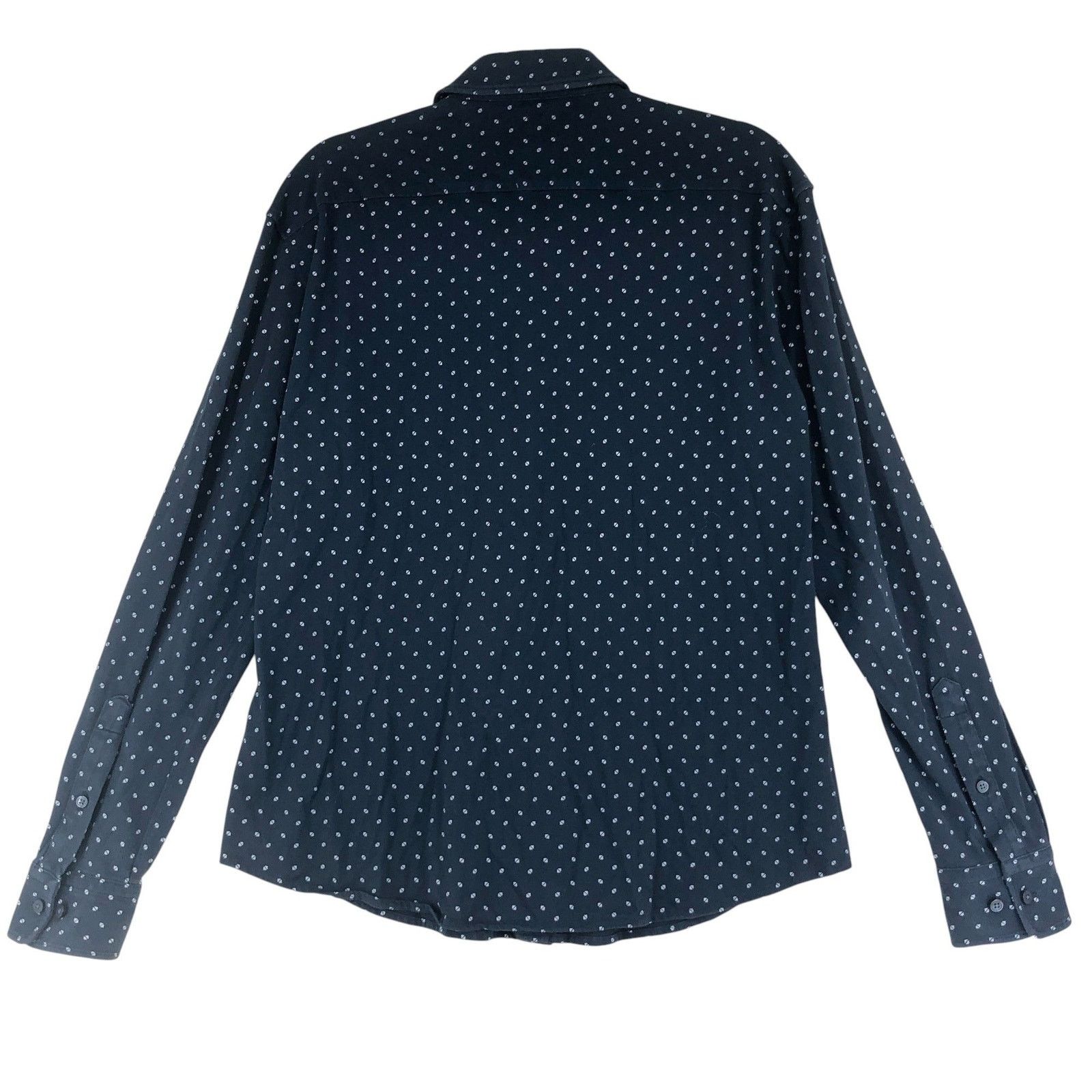 Hugo Boss BOSS Shirt L Roan Slim Fit Navy Geo Print Long Sleeve Size US L / EU 52-54 / 3 - 8 Thumbnail