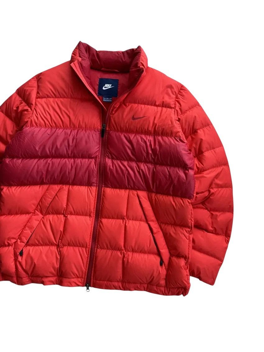 Nike × Vintage Vintage Nike Y2K Red Puffer Jacket Size US XL / EU 56 / 4 - 2 Thumbnail