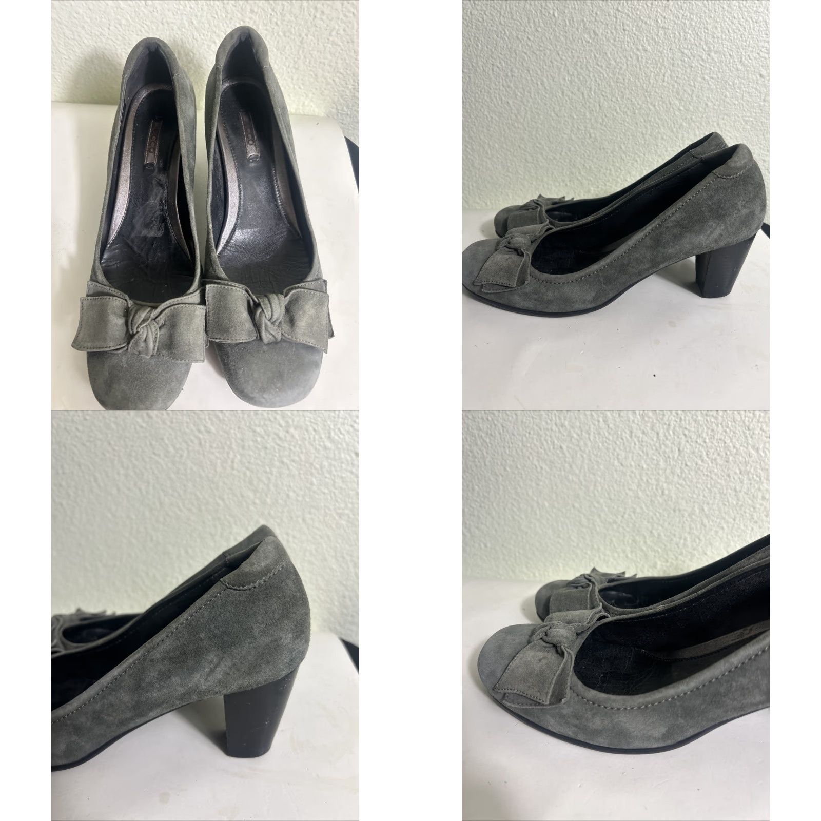 Ecco Ecco Heels Womens Size 41 US 10-10.5 Gray Suede Bow Size US 10 / IT 40 - 8 Thumbnail