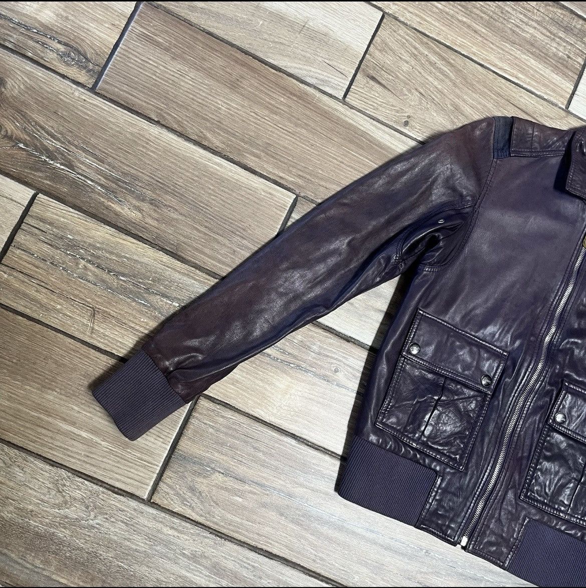 Diesel Vintage Diesel Leather Jacket Womens Medium Bomber Biker Zip Size M / US 6-8 / IT 42-44 - 2 Thumbnail