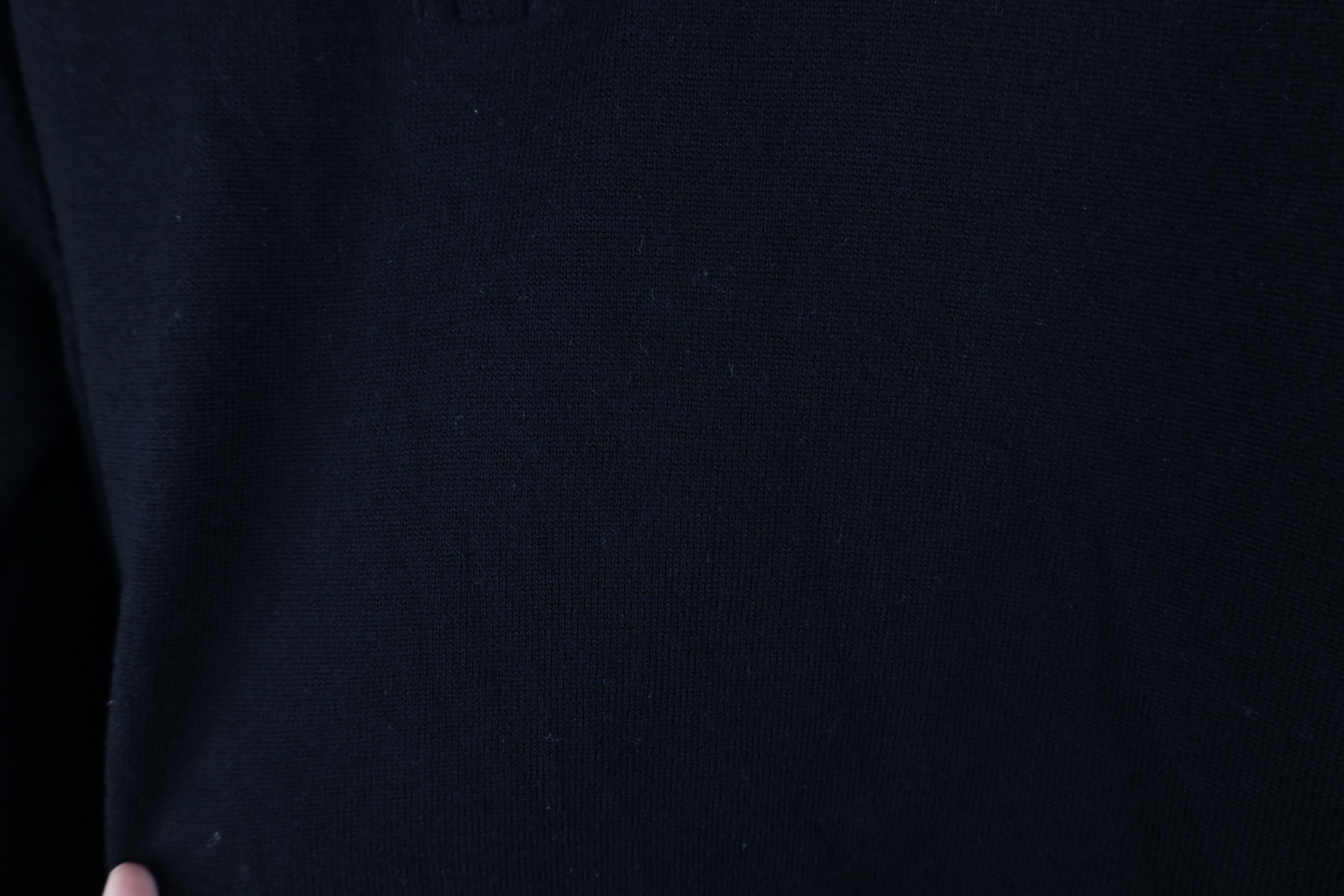 Vintage Vintage Blank Lined Wool Knit Half Zip Sweater Jacket Black Size US S / EU 44-46 / 1 - 5 Thumbnail