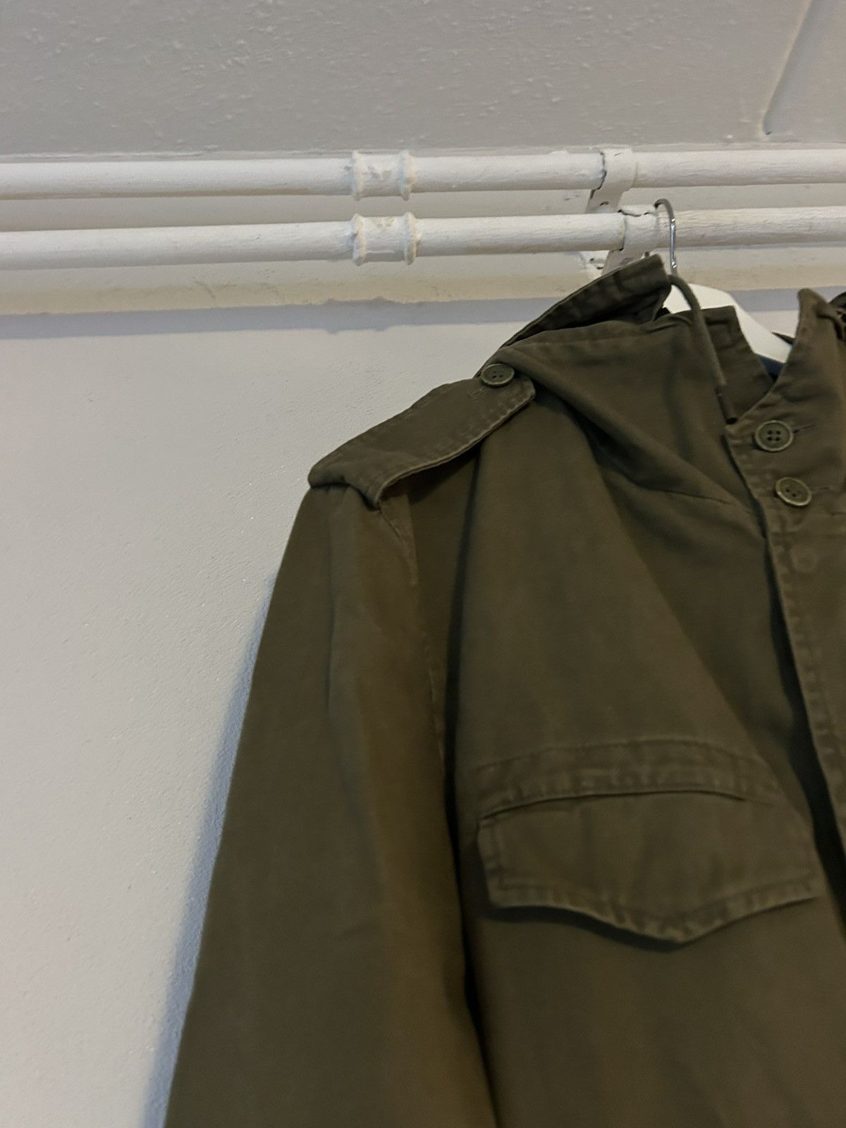 Saint Laurent Paris Saint Laurent Military Hooded Jacket with Embroidered Patch Size US M / EU 48-50 / 2 - 5 Thumbnail