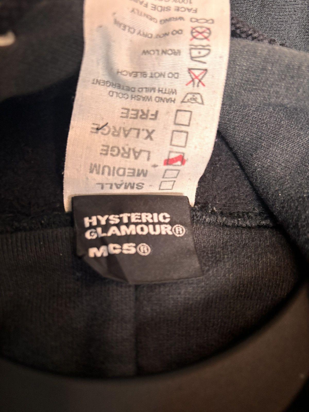 Hysteric Glamour Hysteric glamour x mc5 black hoodie Size US L / EU 52-54 / 3 - 4 Thumbnail