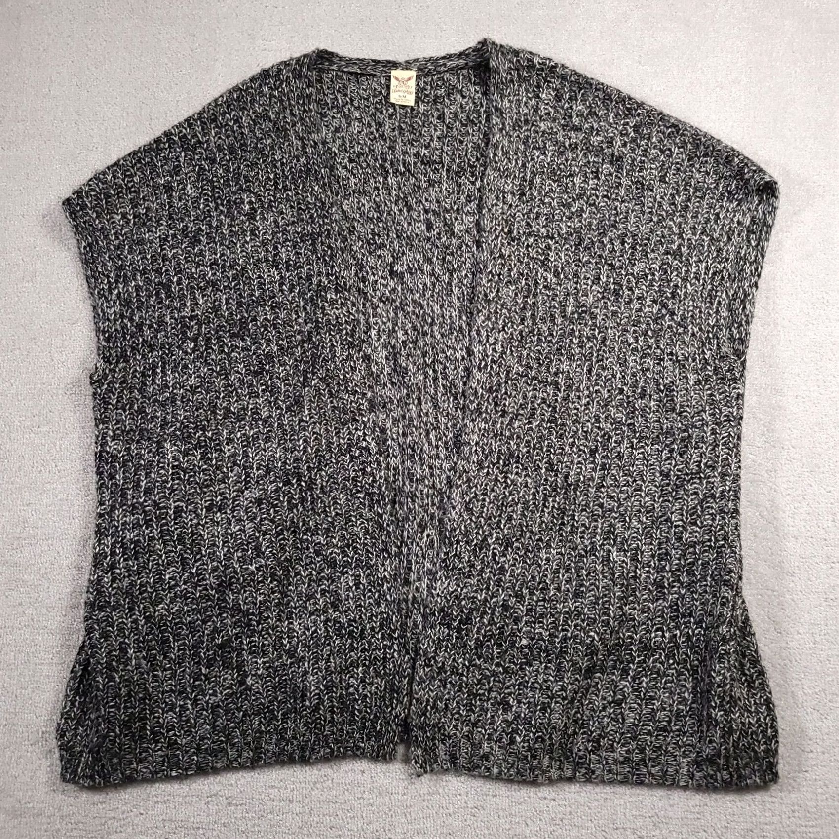 Faded Glory Faded Glory Cardigan Sweater Womens S/M Open Heathered Gray Short Sleeve Size S / US 4 / IT 40 - 2 Thumbnail