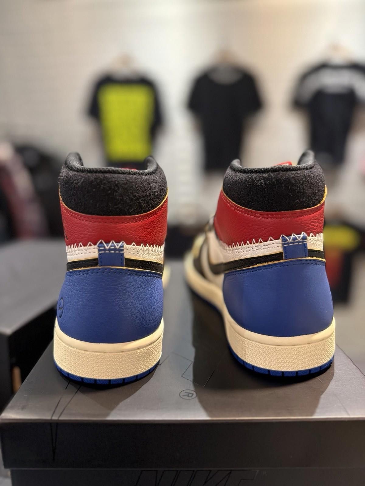 Jordan Brand Air Jordan 1 x Union x Fragment Black and Varsity Red (9) Size US 9 / EU 42 - 8 Thumbnail