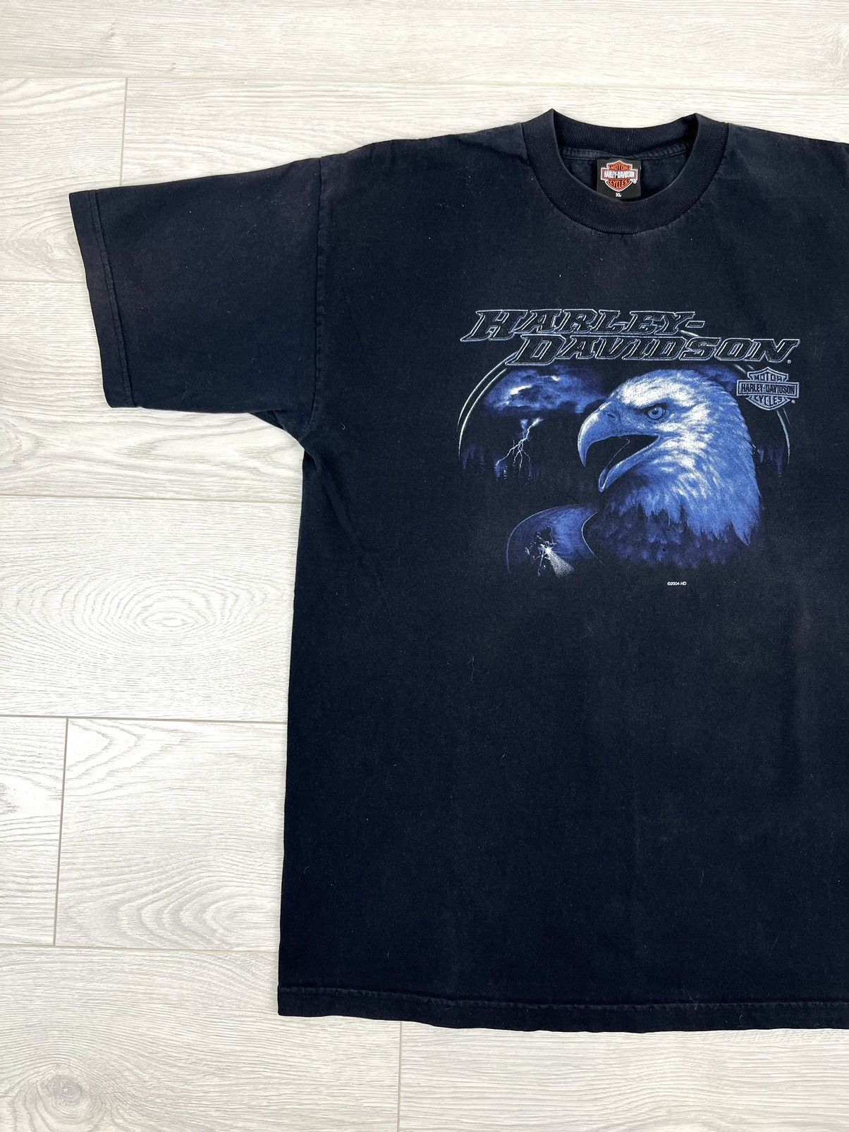 Harley Davidson × Vintage Harley Davidson Vintage 2004 Eagle Biker Faded T Shirt XL Size US XL / EU 56 / 4 - 4 Thumbnail