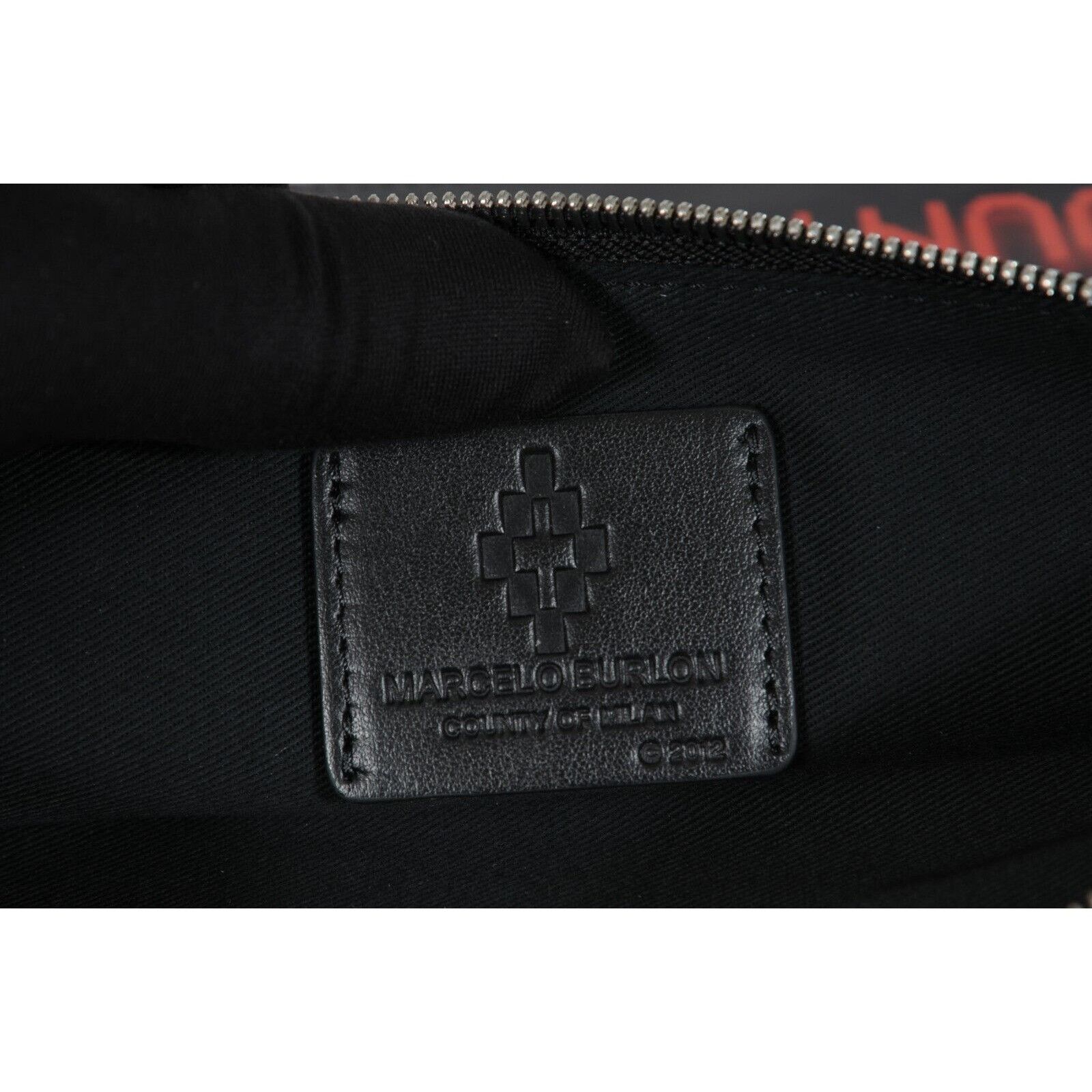 Marcelo Burlon Never Sleep Pouch Bag Black Leather Document Size ONE SIZE - 4 Thumbnail