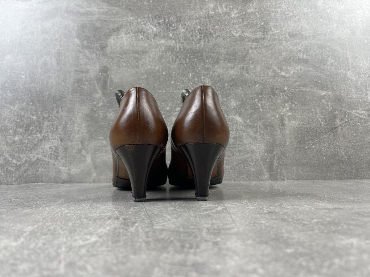 Gucci × Vintage Gucci Vintage Archives Leather Luxury Brown Heels Shoes Size US 8 / IT 38 - 6 Thumbnail