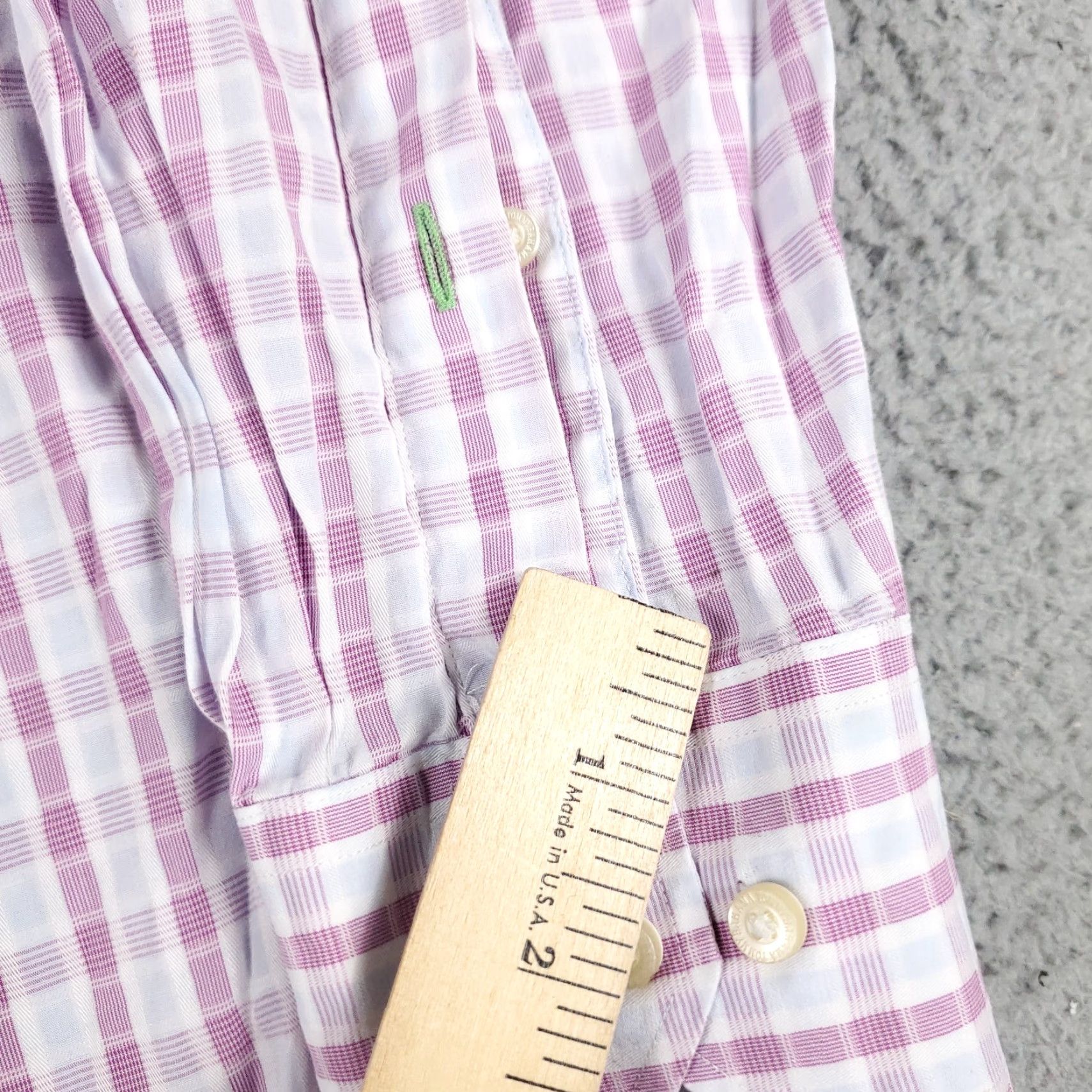 Tommy Bahama Tommy Bahama Dress Shirt Mens 16.5 Purple Plaid Long Sleeve Button Up Casual Business Size 42R - 3 Thumbnail