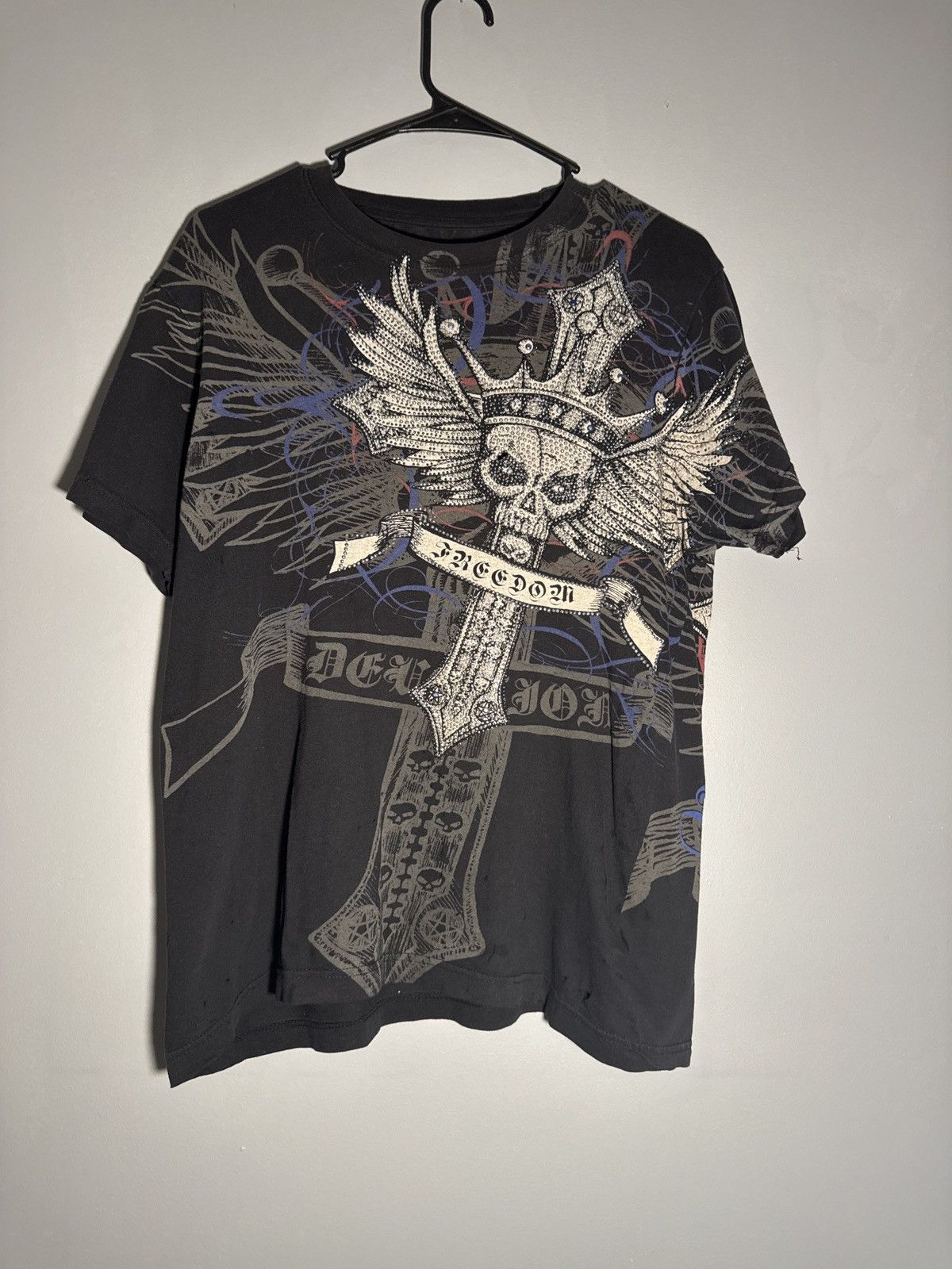 Vintage Vintage gem covered biker tee Size US S / EU 44-46 / 1 - 4 Thumbnail