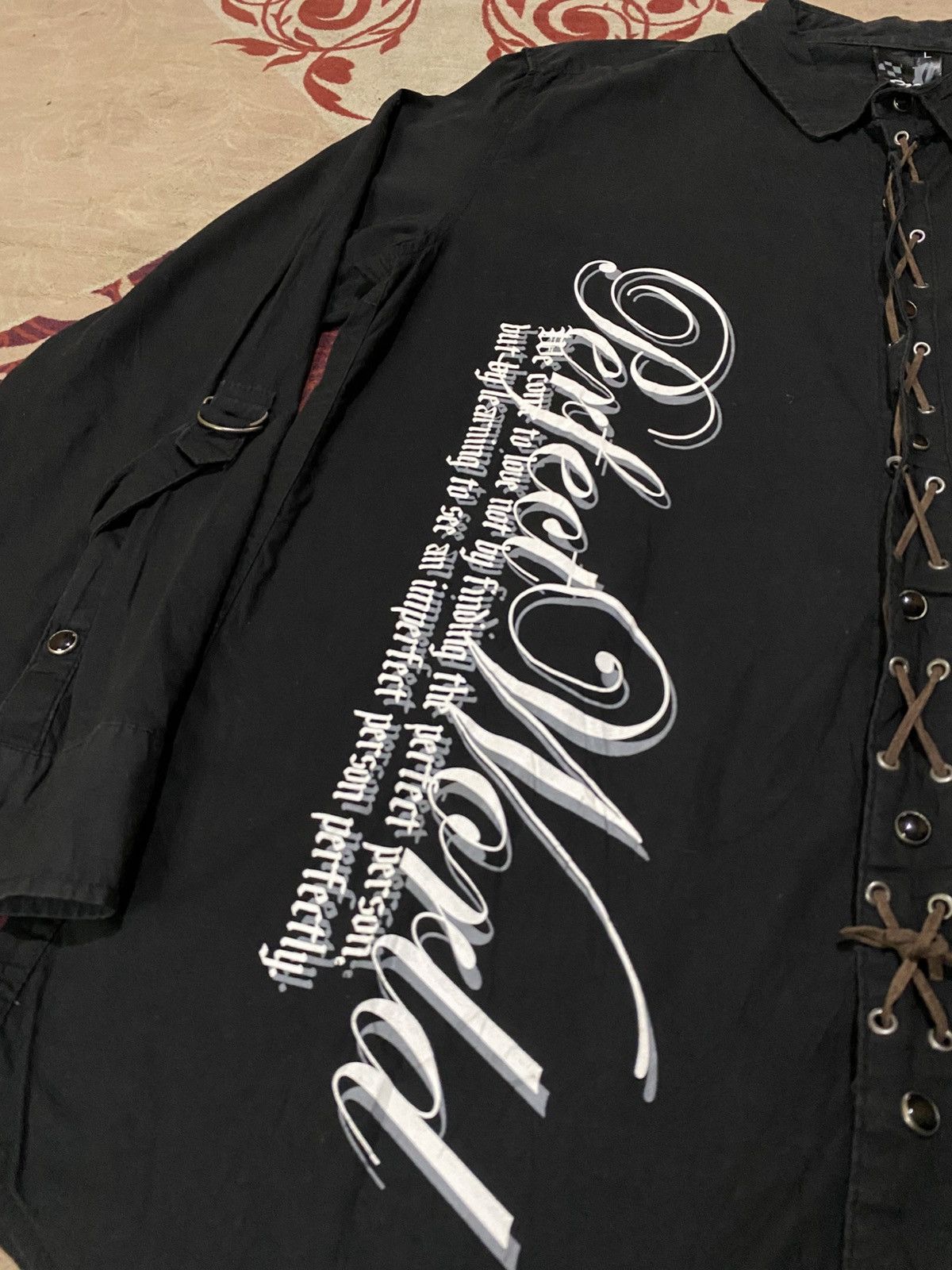 Japanese Brand 31040 = Skkone Poem Japanese Ifsixwasnine Style Shirt Size US L / EU 52-54 / 3 - 3 Thumbnail