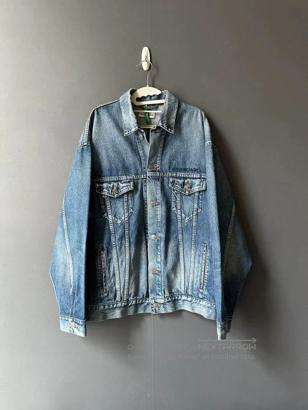 Balenciaga Balenciaga Denim Jacket with Embroidery. Size US XS / EU 42 / 0 - 1 Thumbnail