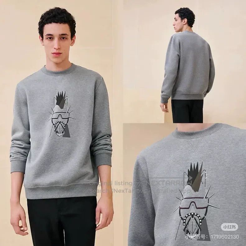 Hermes Hermes Men's Crewneck Sweatshirt Size US L / EU 52-54 / 3 - 2 Thumbnail